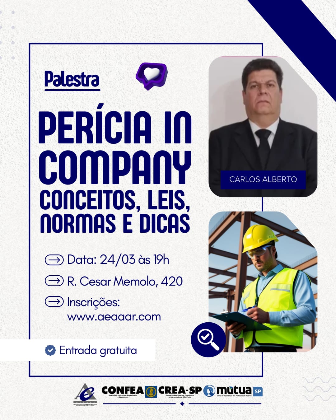 Palestra Perícia In Company presencial em Atibaia